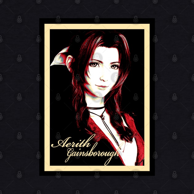 Aerith FF VII Funny Games Gift by beardline